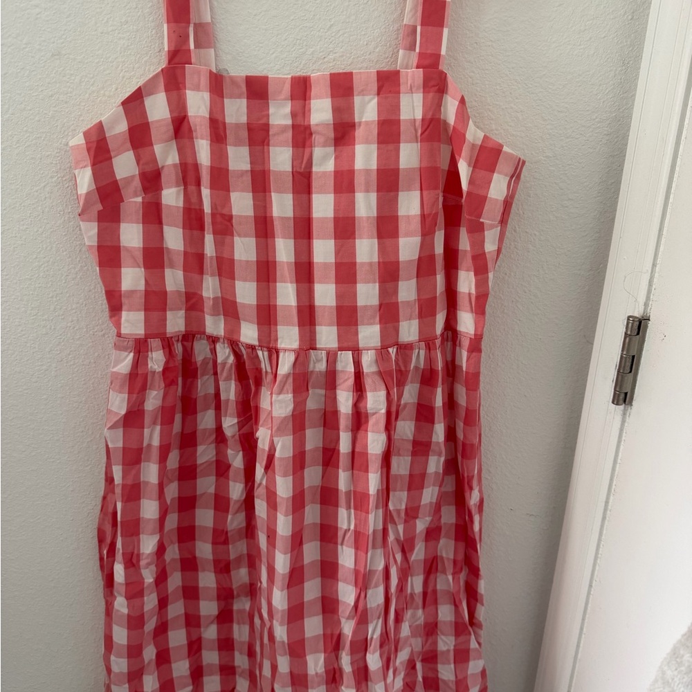 J. Crew Pink and White Gingham Top